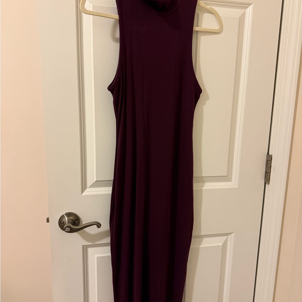 Elegant Purple Sleeveless Dress